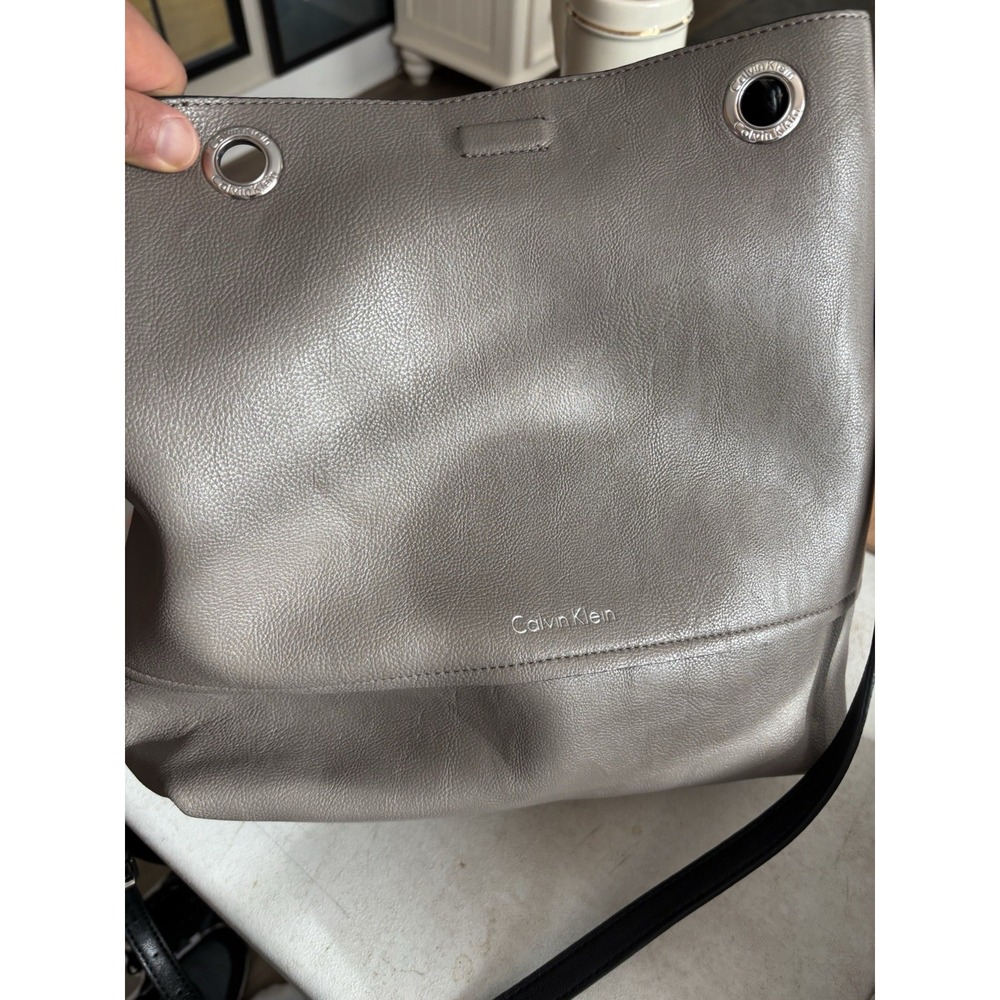 Calvin Klein Purse Gray Plus Black Wristlet